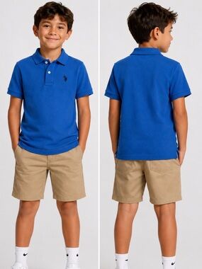 NWT U.S. Polo Assn. Royal Blue Boys' Polo with Embroidered Logo